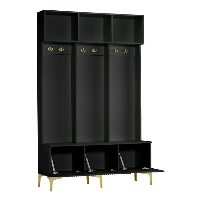 KOMHTOM Bench Wardrobe set open storage