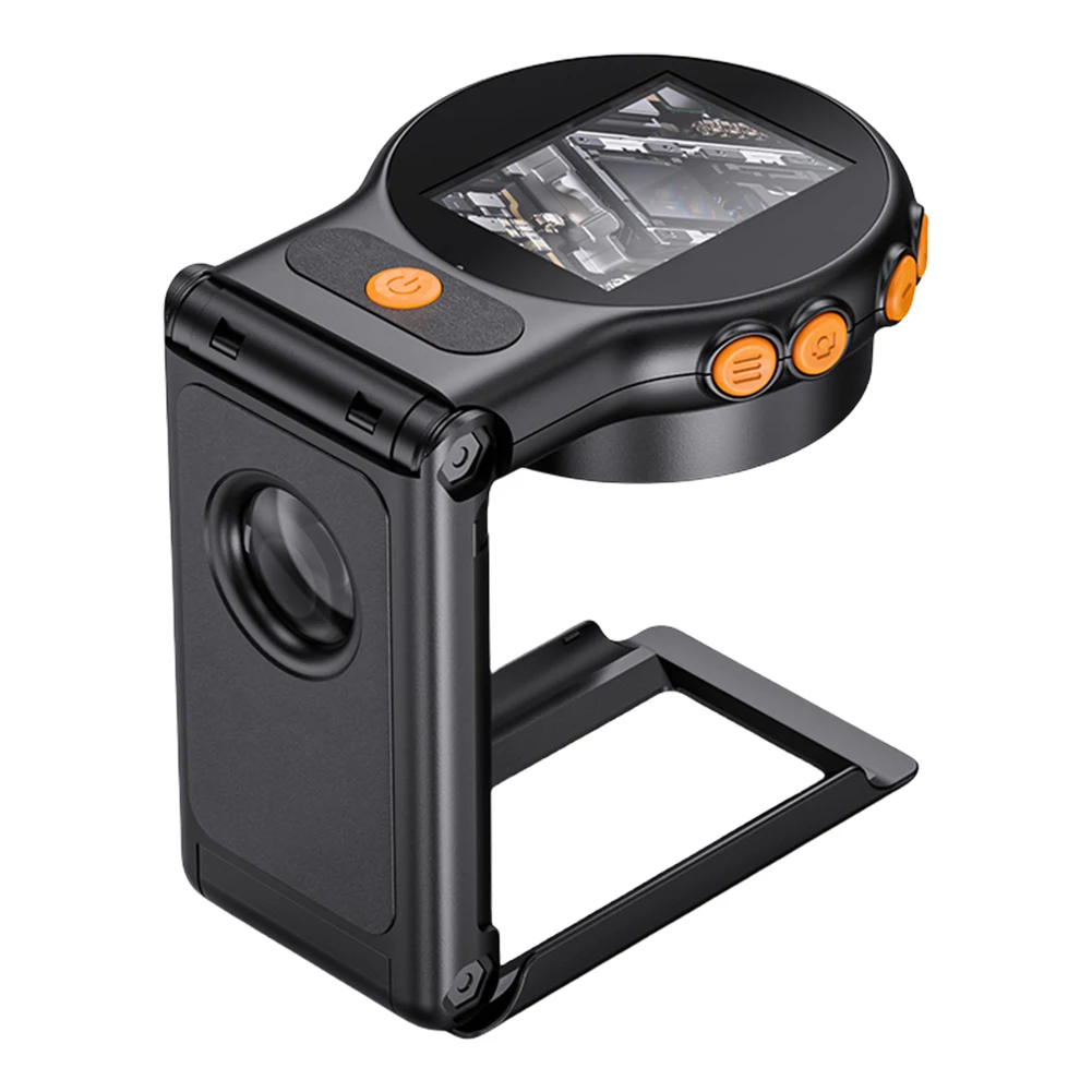 500X Magnification Digital Microscope 2MP HD Electronic Coin Magnifier Rechargeable Magnifying Glass for Jewelry Watch Repair