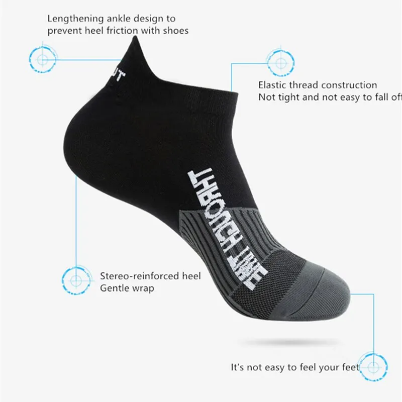 5 Pairs High Quality Men Ankle Sports Socks Athletic Fitness Running Breathable Spring Summer Mesh Casual Short Sock