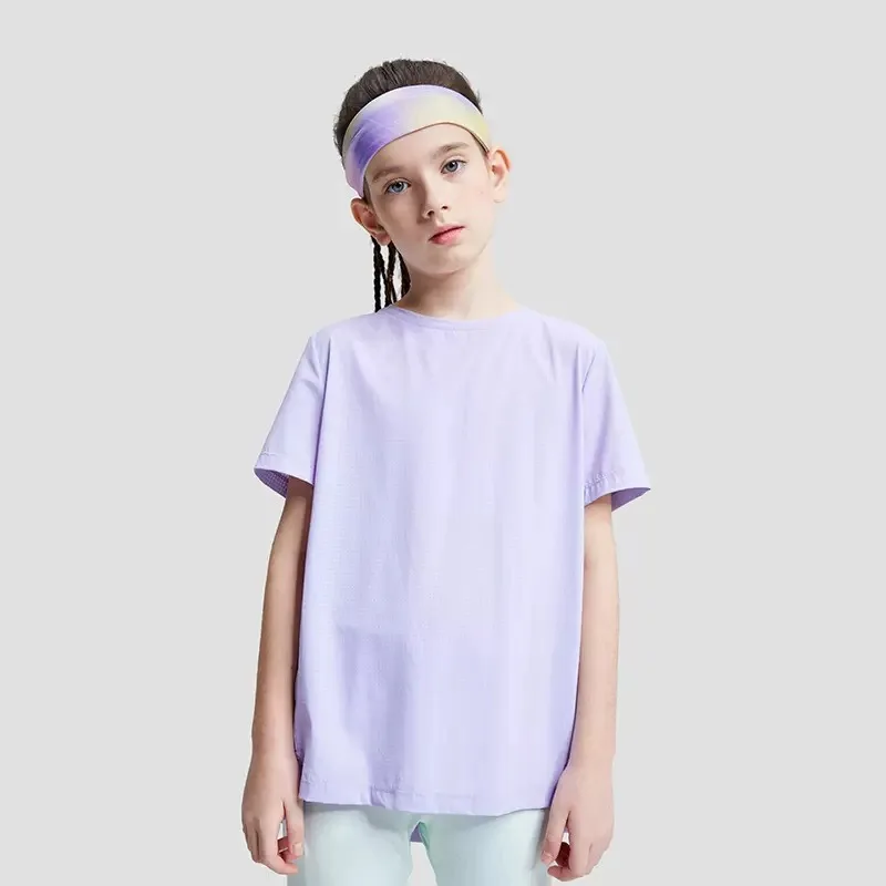 Youth Girls Athletic Shirts Quick-dry Children's Sports T-shirts Kids Short Sleeve Yoga Shirt Running Tee Workout Activewear Shirt 7 S36f90ff303514e96968f06b02478a9eab