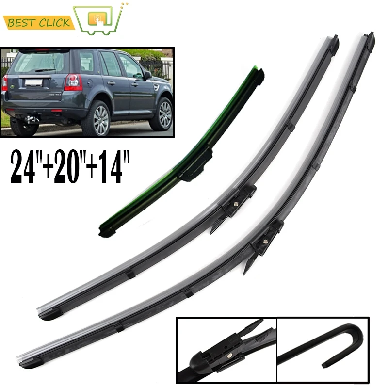 Misima 24 "20" 14 "Scheibenwischerblätter Für Land Rover Freelander 2 2006-2014 Vorne Hinten 2013 2012 2011 2010 2009 2008 2007
