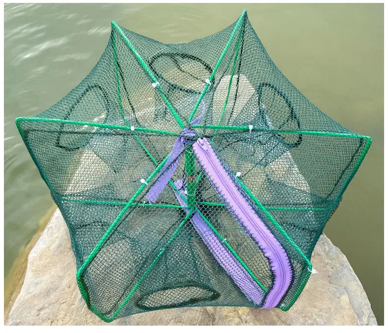 Cage à Crabes Et Écrevisses - Filet De Pêche En Acier - Diamètre 52/62/72 Cm - Pour Rivière, Lac, Mer - 5