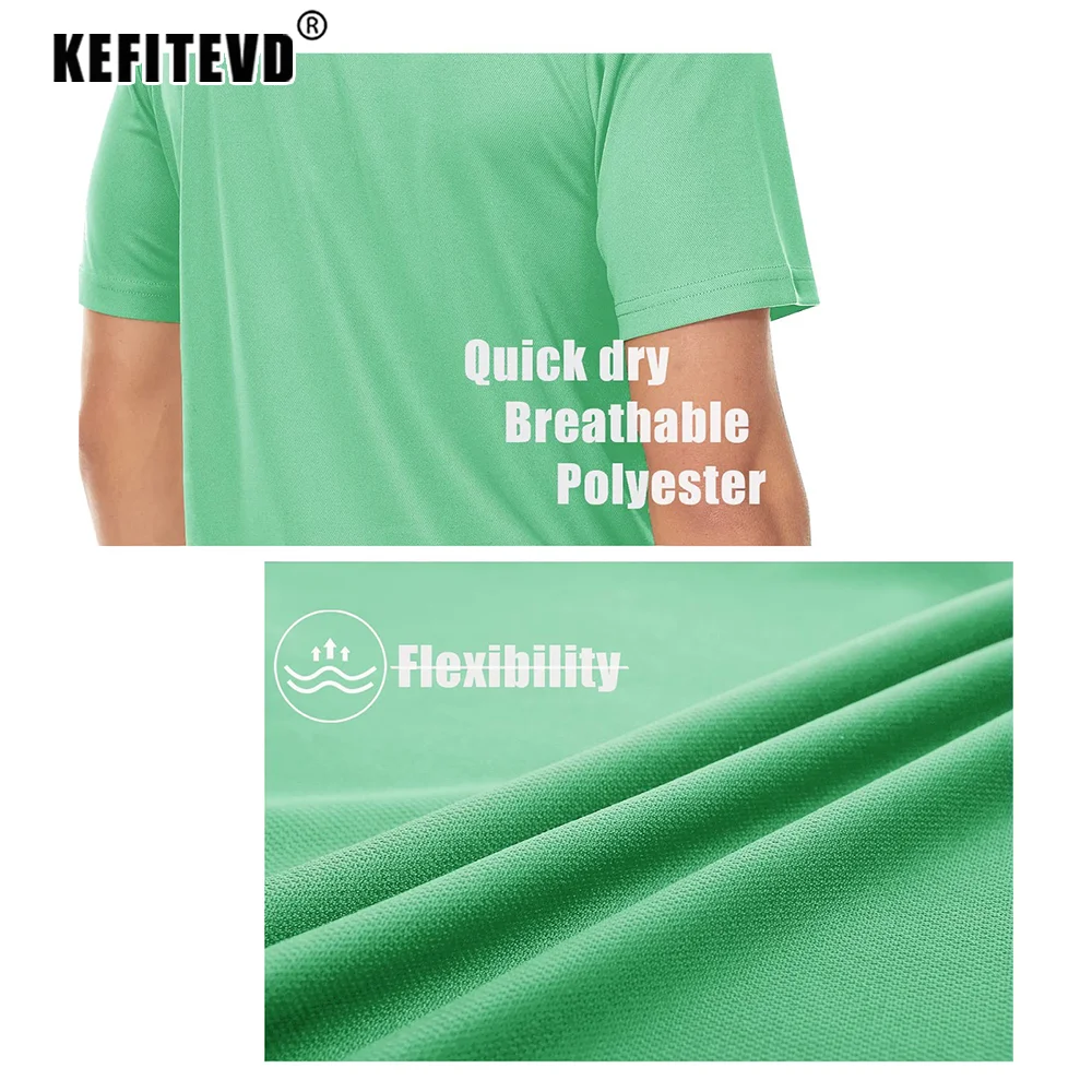 Men's Polo Shirts Short Sleeve T-Shirts Moisture Wicking Quick Drying Fishing Climbing Hiking Golf Wear sport t shirt