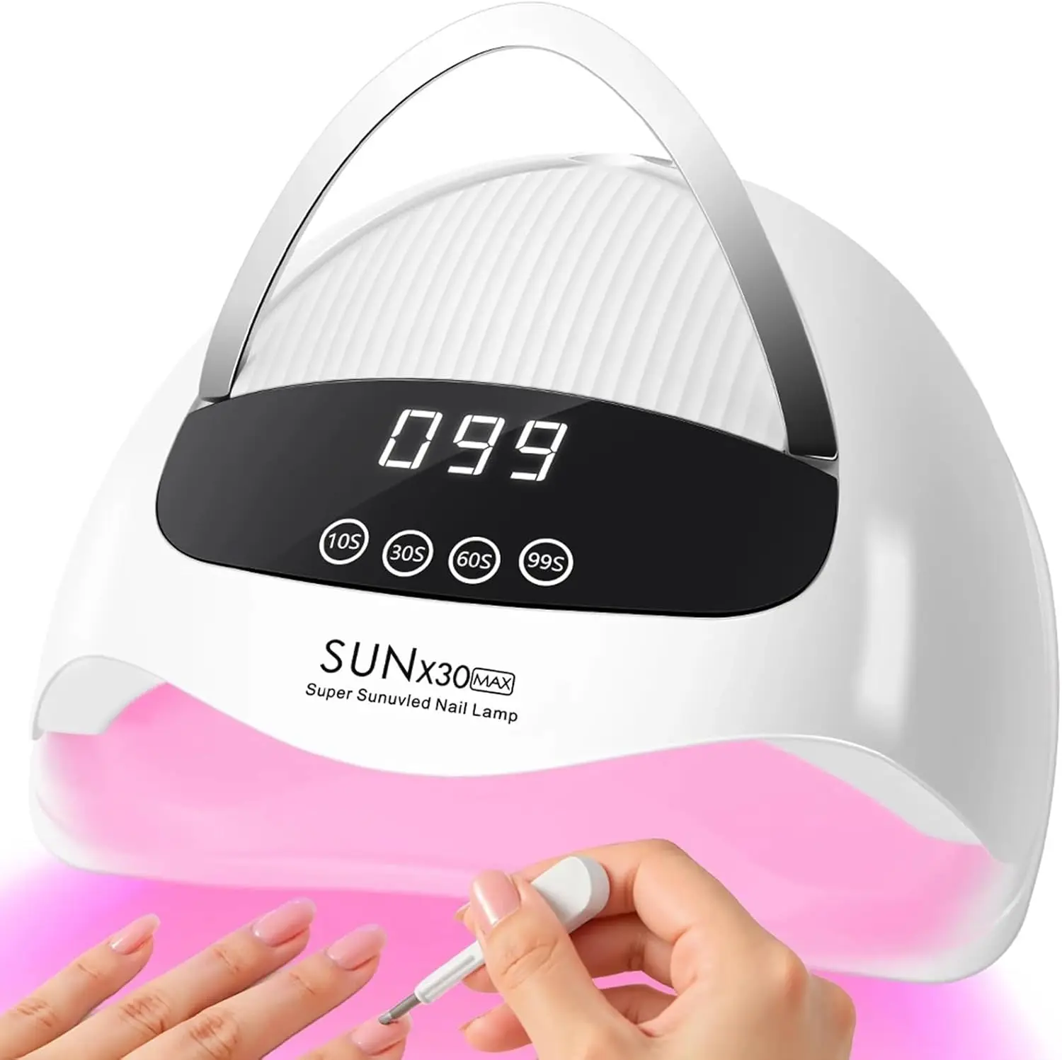 380W UV 90LED 네일 램프 네일 드라이어 젤 폴리쉬 라이트 4단계 타이머 설정 스마트 센서 휴대용 네일 경화 젤 LED 드라이어