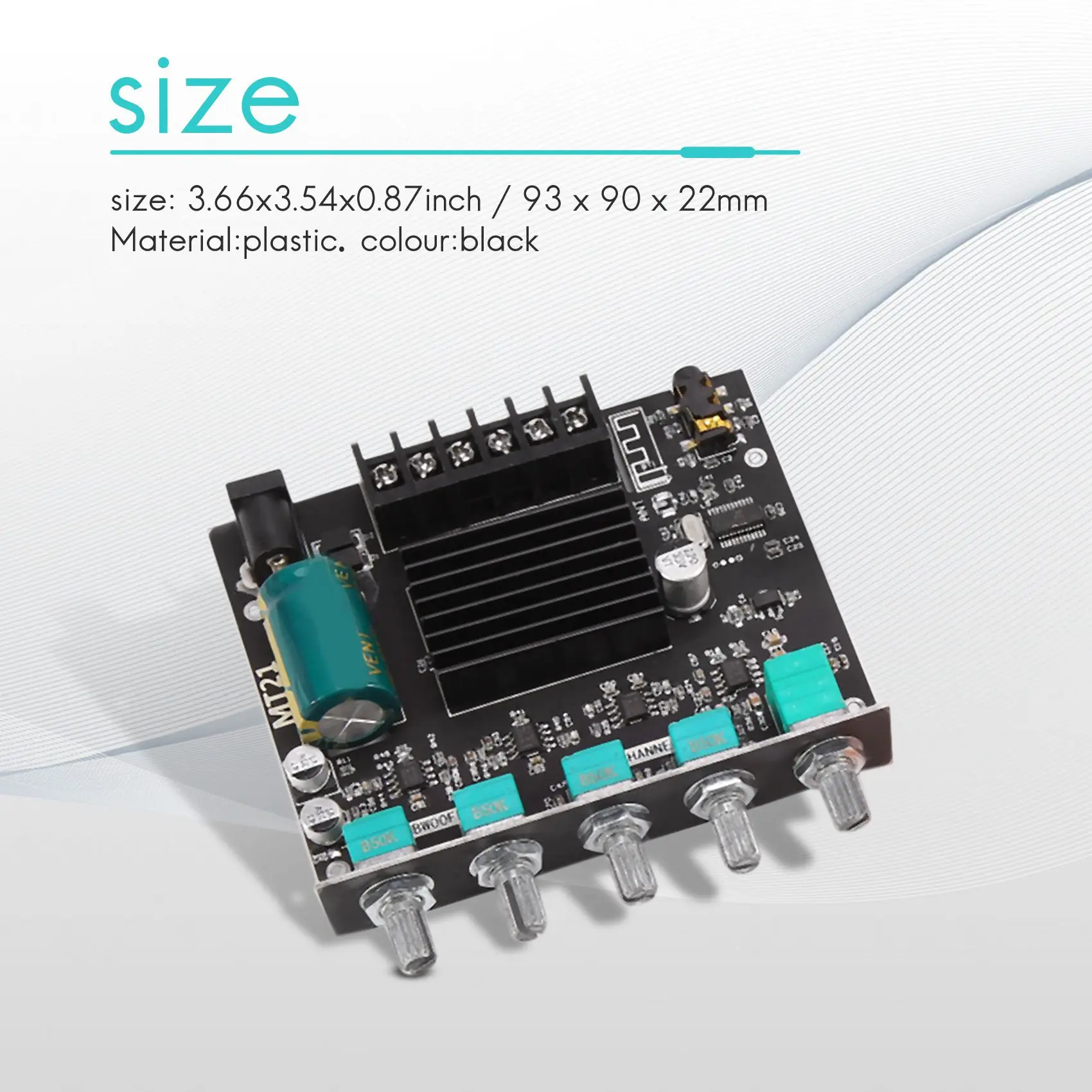 ZK-MT21 2.1 채널 블루투스 5.0 서브우퍼 앰프 보드, 50WX2 + 100W 파워 오디오 스테레오 앰프 보드, 베이스 AMP AUX