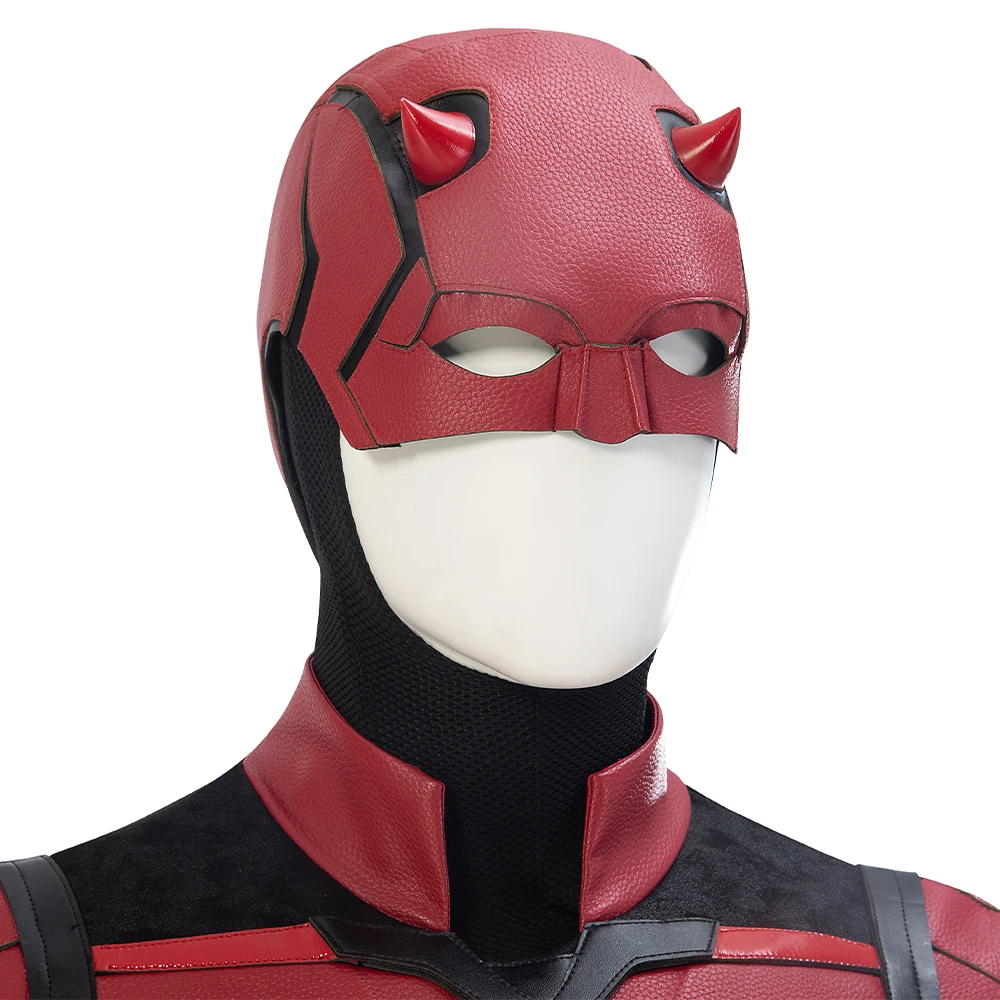 Daredevil Cosplay Costume Matt Murdock Red Leather Battle Suit