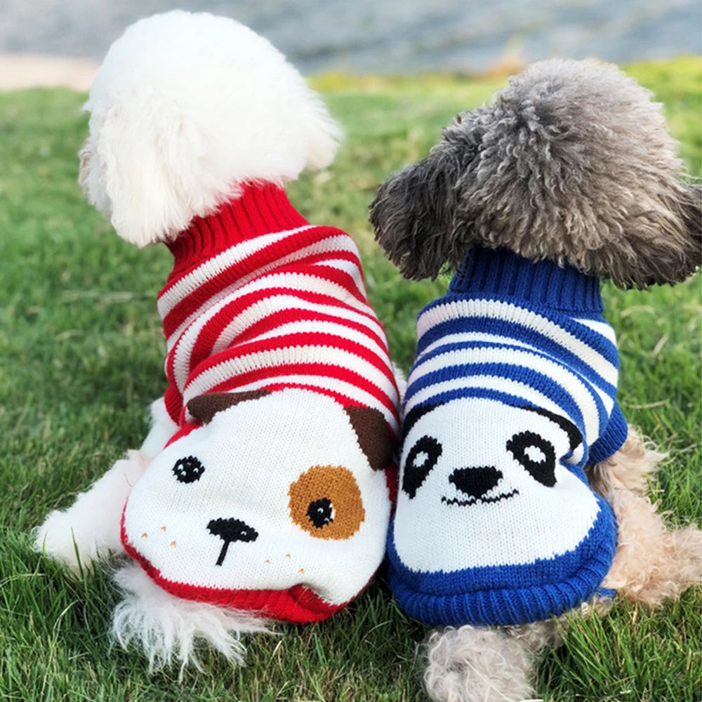 

Winter Cartoon Sweater for Cat and Dog Clothes Warm Christmas Sweaters For Small Yorkie Pet Clothing Coat Knitting Crochet Cloth