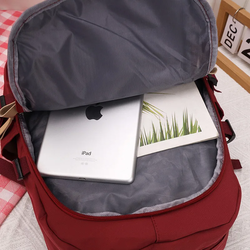 Sweet Cute Nylon Backpack for Women Classic Causal Designer Girl Backpack Bag Fashion School Bag For Primary Middle School