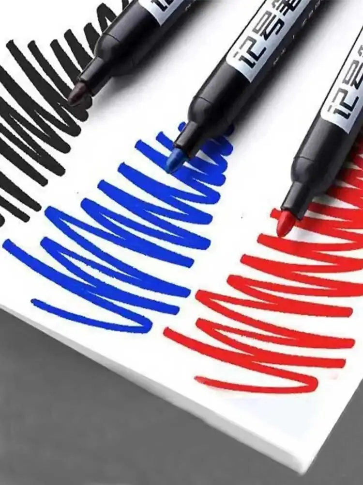 Marker pens 10 Oil-based Marker Pens Black Line Marking Pens Waterproof Non Fading Express Delivery Large Headed Non Erasable