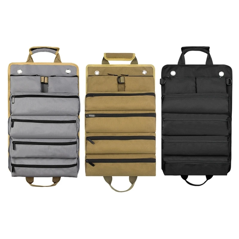 

Heavy Duty Tool Roll Up Bag Multi-Purpose Oxford Roll-Up Tool Organizers for Carpenter, Plumber Wrench Organizers Dropship