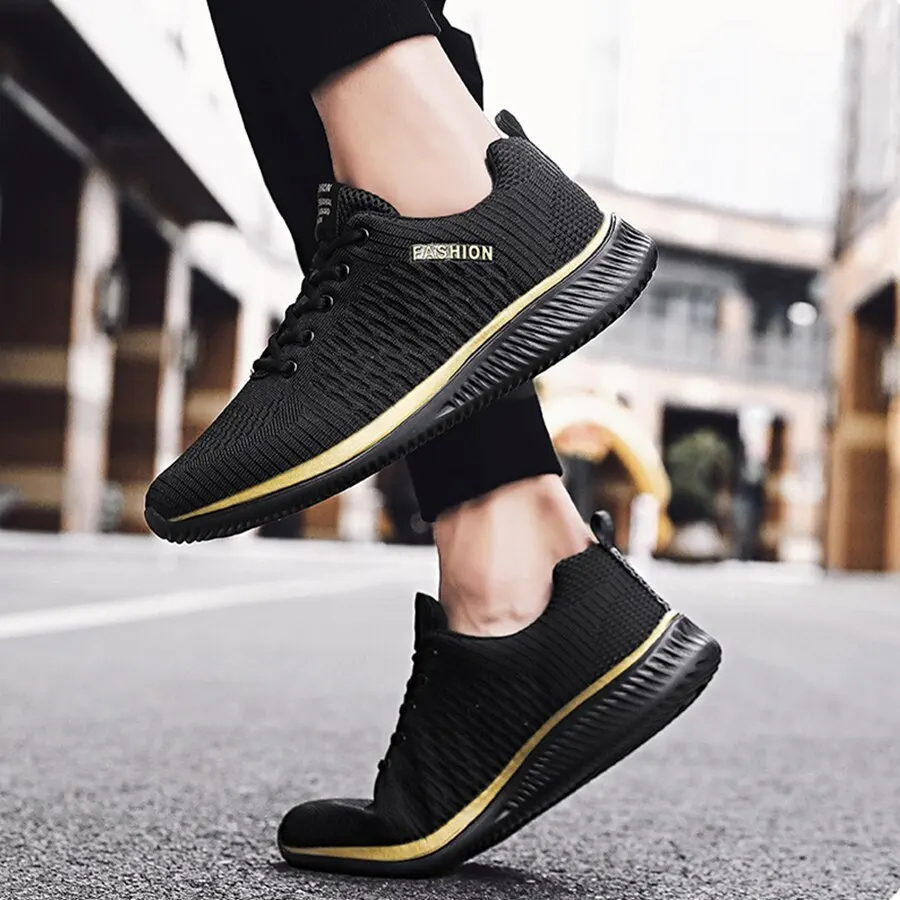 Men Running Walking Knit Shoes Women Fashion Casual Sneakers Breathable Sport Athletic Gym Lightweight