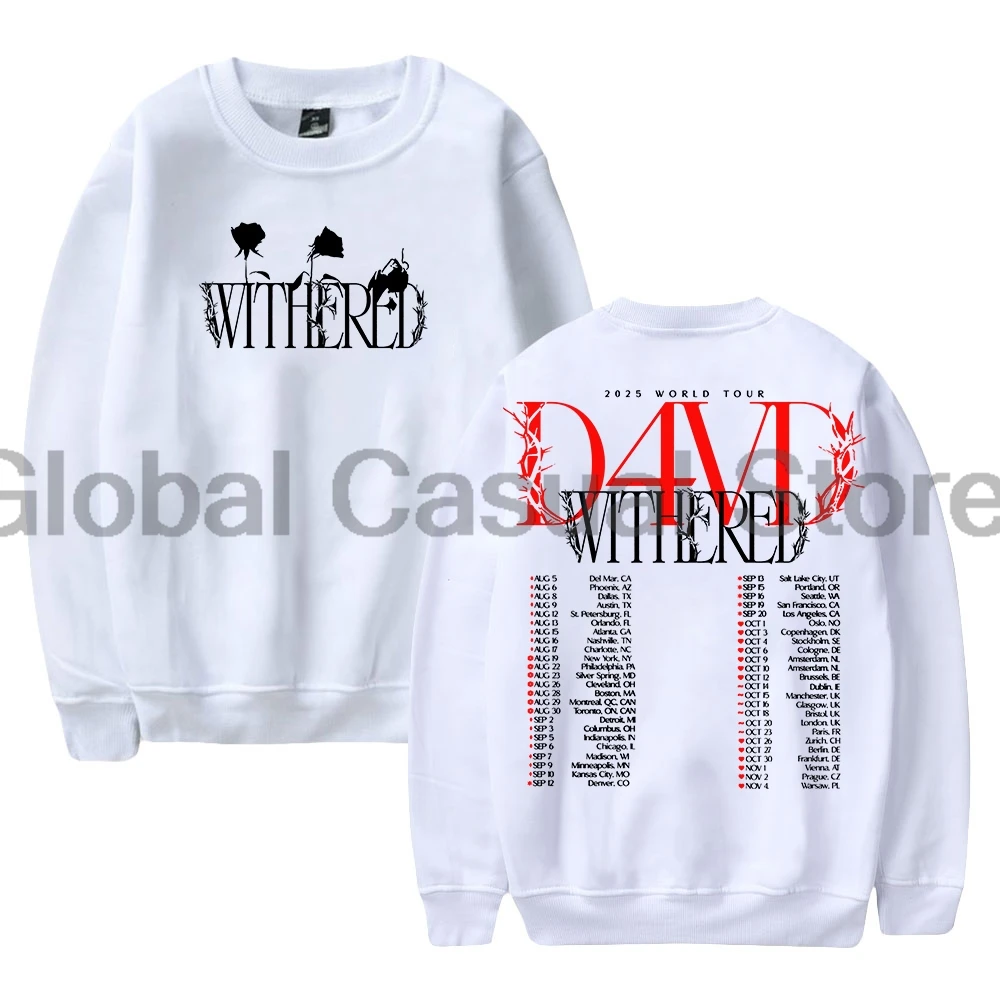D4vd Withered World Tour 2025 Merch Crewneck Long Sleeve