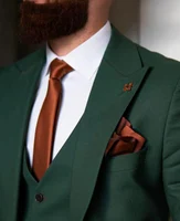 Men's Three Pieces Wedding Suit Single Breasted Peak Lapel Blazer Business Groom Dinner Daily Groom Tuxedos 2