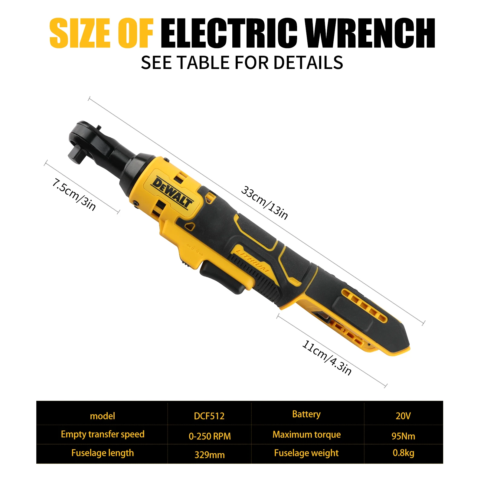 Dewalt 20V Cordless Impact Wrench Brushless Motor Right Angle Wrench 512 95N.m High Torque 2500RPM Compact Ratchet Air Cannon for Car Maintenance
