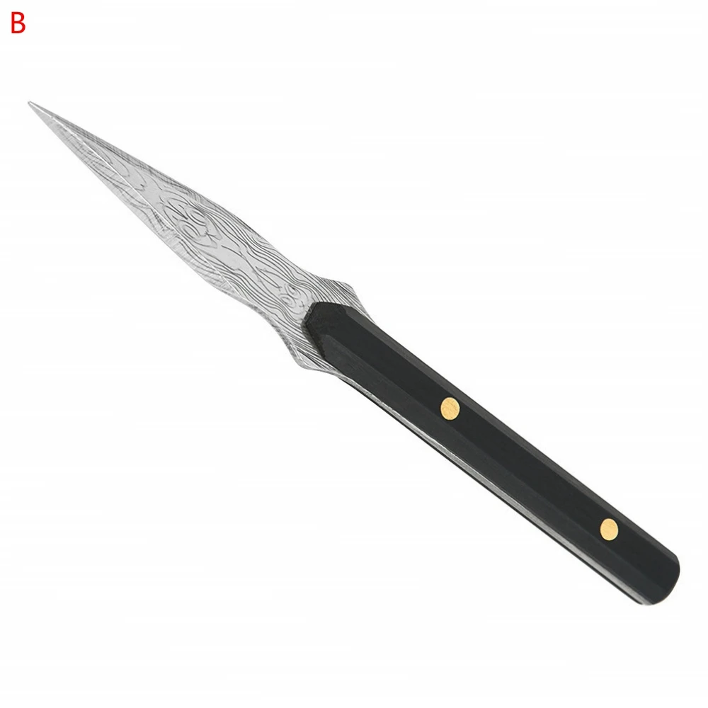 1PCS Stainless Steel Ebony Chinese Puer Tea Needle Cutter Damascus Tea Knife Delicate Cutter For Home Tearoom Store Tools