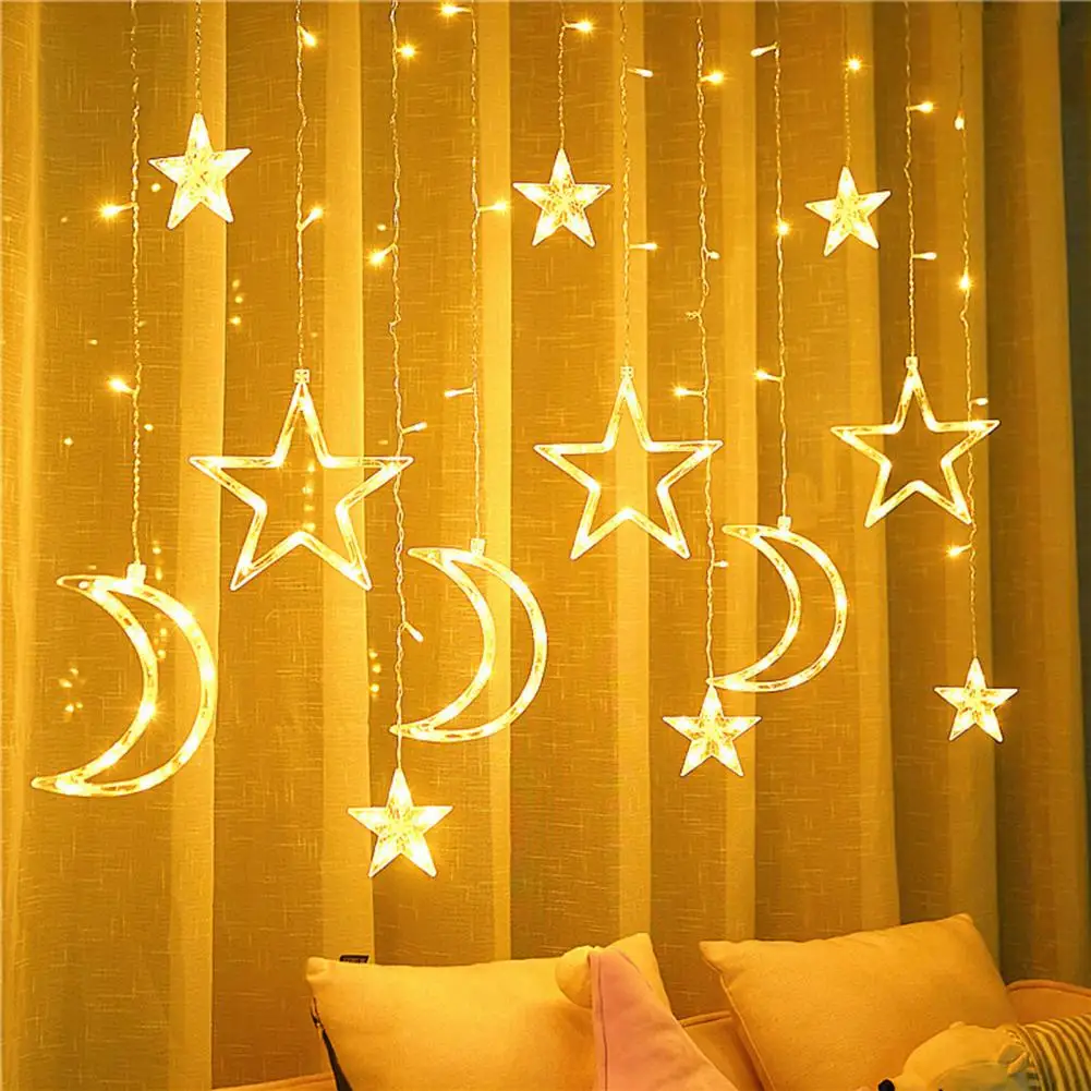 

Twinkle Curtain String Lights Usb Powered Led Curtain Lights for Home Bedroom Indoor Outdoor Decoration Fairy Star for Bedroom