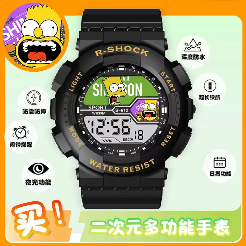 Cartoon Anime Waterproof Sports Chronograph Watch for Kids - Fun Birthday Gift