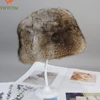 Unisex Fur Hat 2025 Brand New Fashion Warm Beanies Cap For Winter Warm Natural Real Rabbit Fur Cap Russian Men Lady Fur Headgear 1