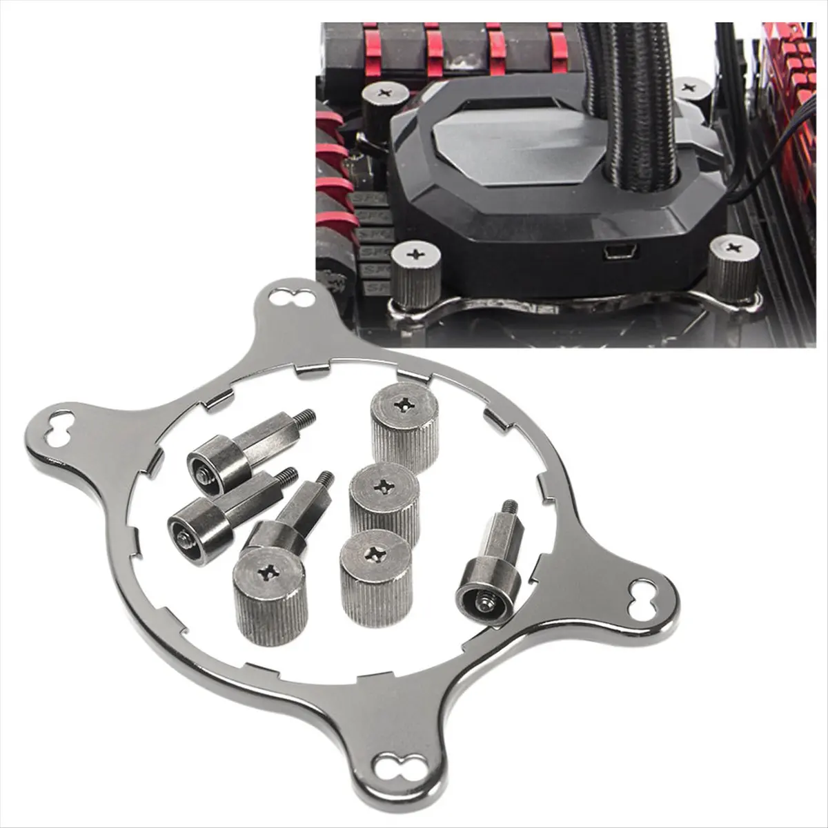 A40I CPU 쿨러 팬 브래킷 히트싱크 홀더 액세서리 컴퓨터 백 플레이트 교체..