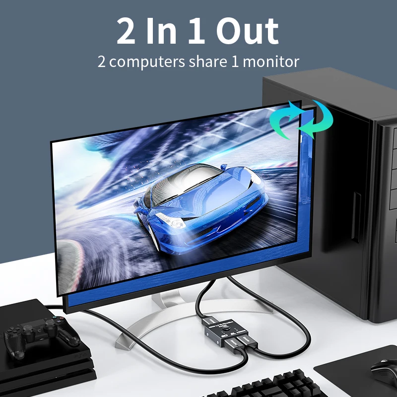 Hoom 4k 8k 60hz Interruptor Hdmi Portas em Saída Splitter de Vídeo para pc Portátil Xbox Ps3 tv Box para Monitor tv Projetor Adaptador