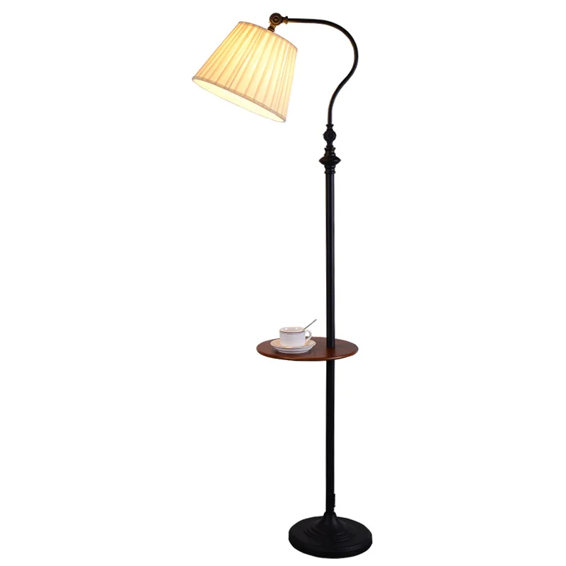 

TLL American Floor Lamp Living Room Sofa Bedroom Bed Head Light Luxury with Tray Coffee Table