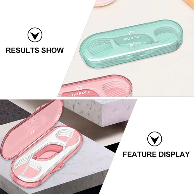 치실 픽으로 건강한 미소를 위해 치아를 깨끗하게 유지하세요.