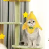 Fashion Pet Headwear Cute Banana Shape Hat With Bow Soft Comfortable Pet Headpiece Pet Cat Clothing Accessories Pet Supplies 3