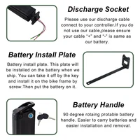 Batterie lithium-ion aste avec chargeur, Silverfish 36V, 48V, 10Ah, 15Ah, 20Ah, 800W, 500W, 18650 3