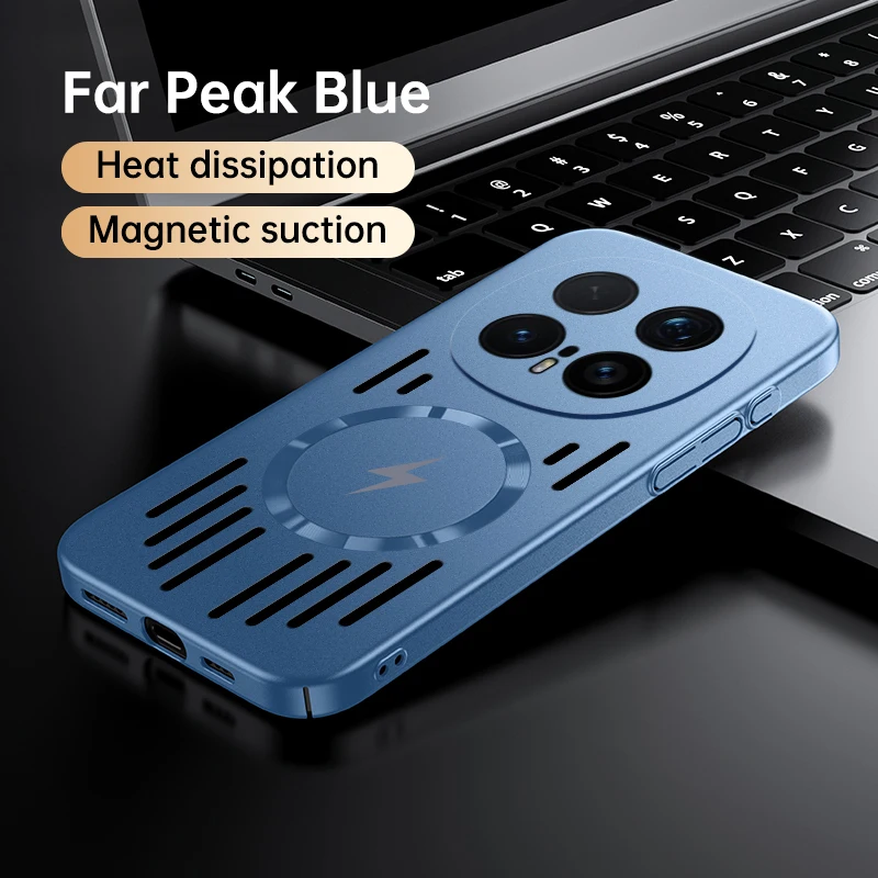 Enhanced Heat Dissipation Magnetic Hard Phone Case with Breathable Design