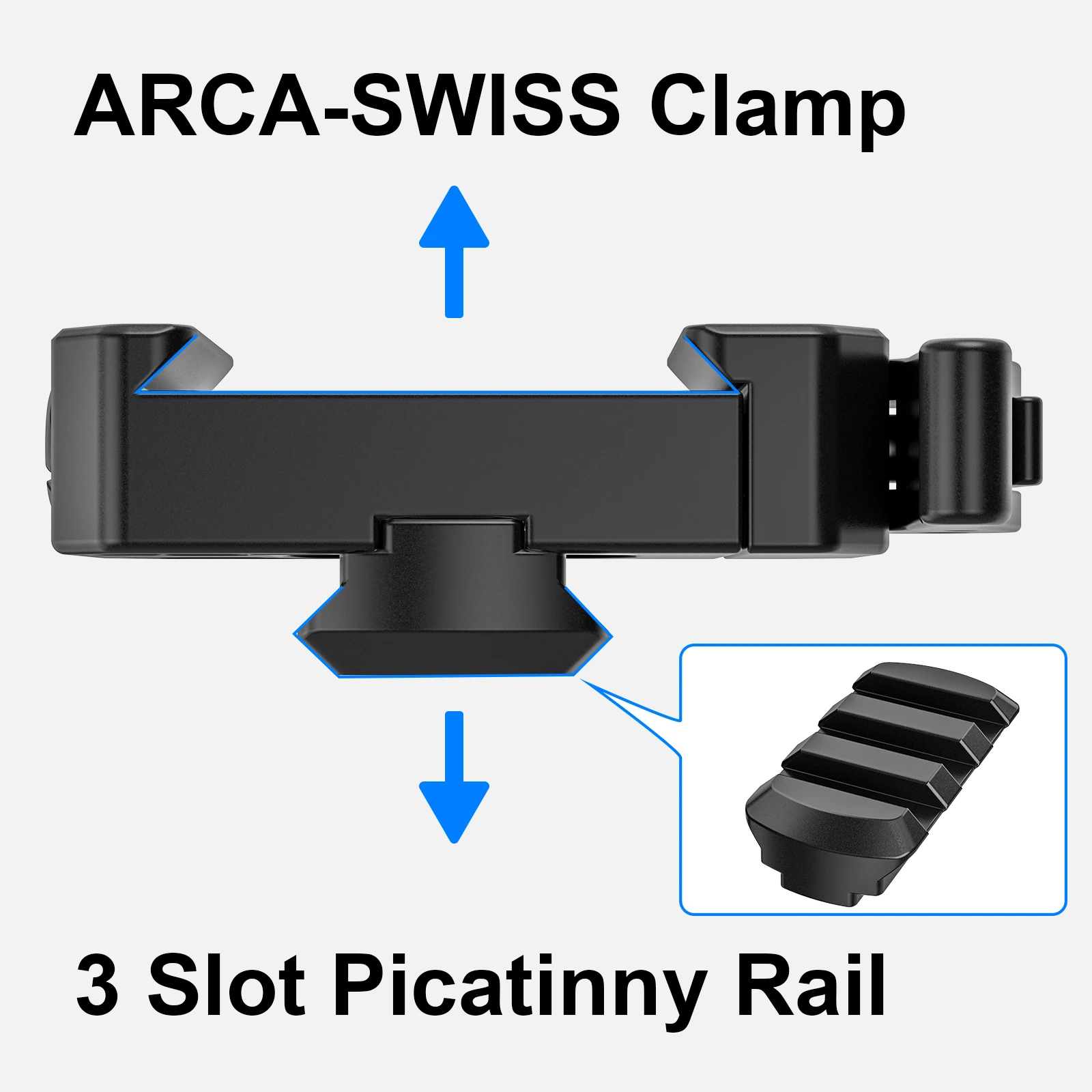 Picatinny to Arca Adapter WEYLLAN AP40 Lever Arca Swiss Clamp Quick Release Clamp for Atlas & Picatinny Bipod Tripod BallHead