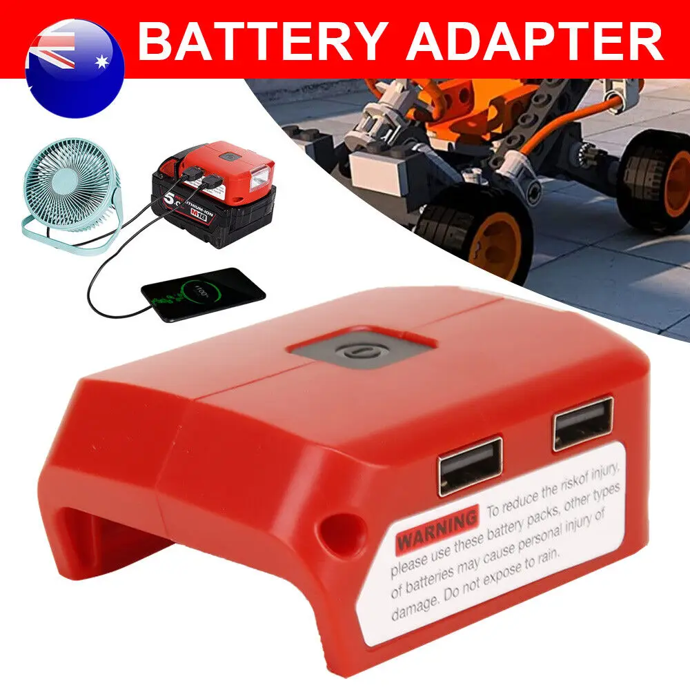 Caricabatteria Usb Adattatore Batteria Led Light 18V-20V Fonte Di Alimentazione Per Milwaukee M18 Kit