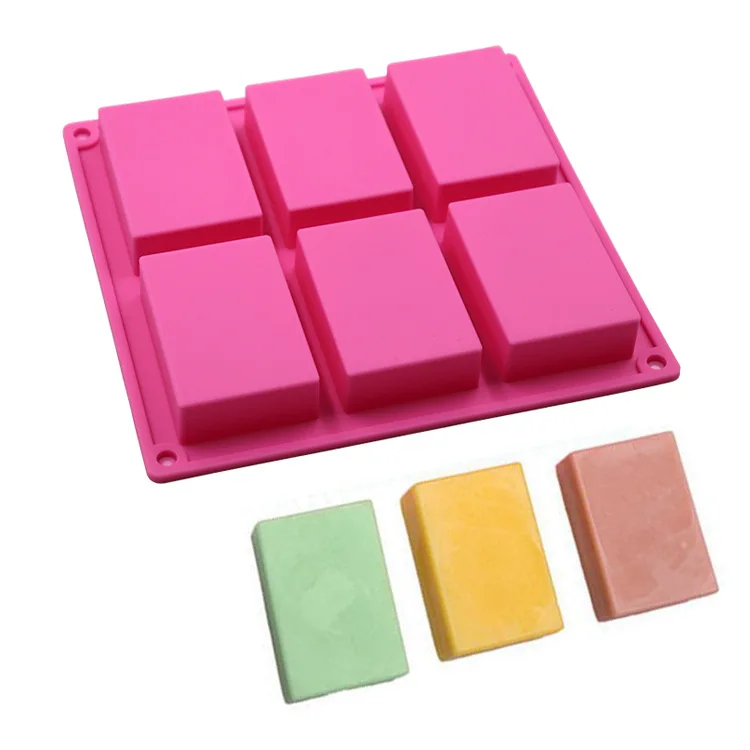 DIY Handmade Rectangular Soap Silicone Cake Mold Handmade Cold Soap Mold Making 100g