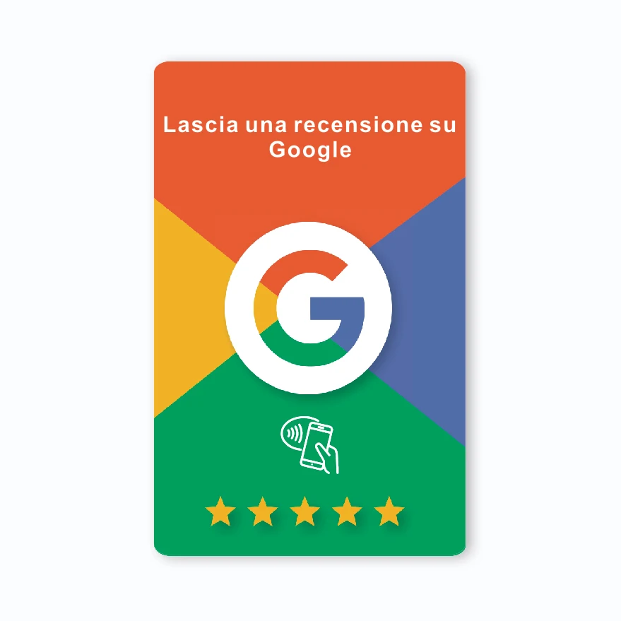 Google Review French Italian English Language NFC Card Simple with Google review Waterproof Durable 3