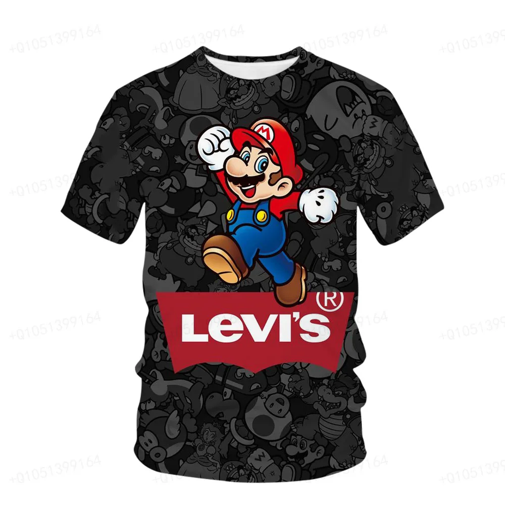 

Mario Brothers And Luigi T shirt Summer New 3D Printing Unisex Youth Fashion Comfortable T shirt Short Sleeve Children's Beach