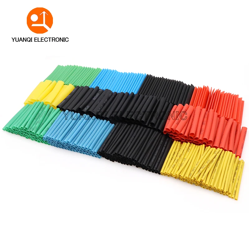 530 PCS Set Polyolefin Shrinking Assorted Heat Shrink Tube heat shrink tubing Wire Cable Insulated Sleeving Tubing Set 2:1 Waterproof Pipe Sleeve