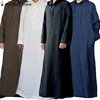 Men Hooded Muslim Fashion Saudi Arab for Men Long Sleeve Thobe Islamic Clothing Robe Solid Kaftan Top Islam Habit Ethnic Wear