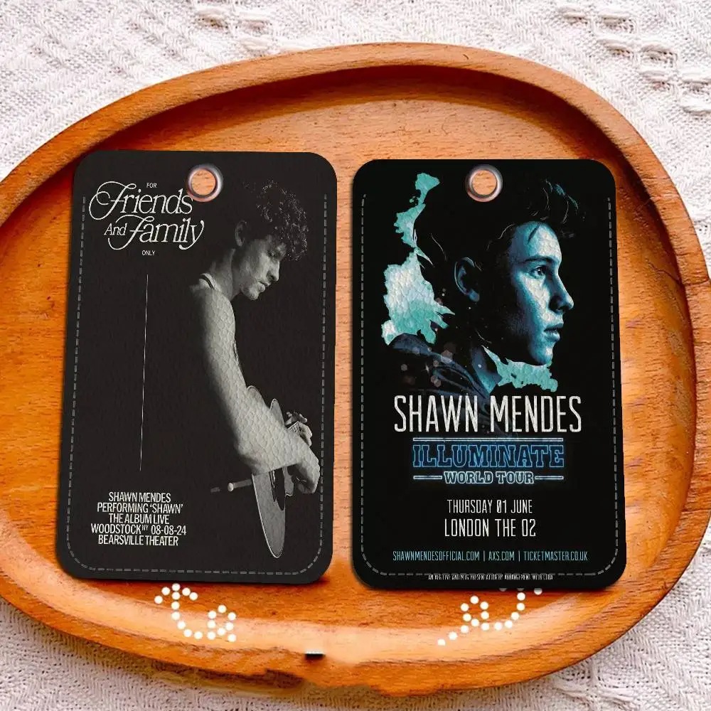 가수 Shawn Mendes 사무용품 남성 및 여성 신용카드 열쇠고리 학생증 ID 카드 홀더 자격증 홀더 카드