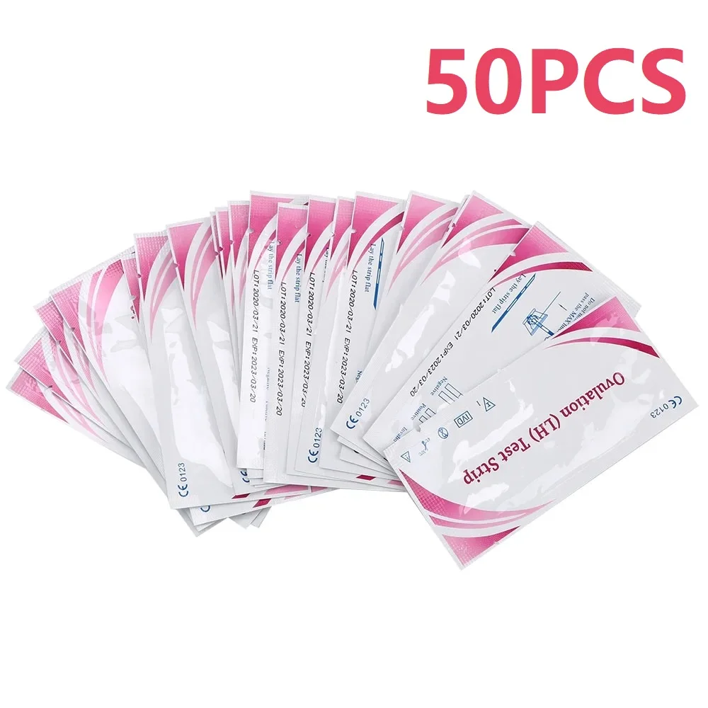 LH Ovulation Test Strips 50PCS Fertility Testing Paper Over 99% Accuracy Pregnancy Urine Measuring Kit Self-check LH Test Stick ovulation test strips