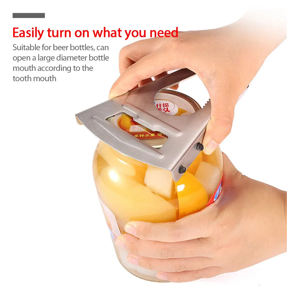 Kitchen Tools Screw Jar Bottle Opener Stainless Steel Non-slip Manual Can Opener