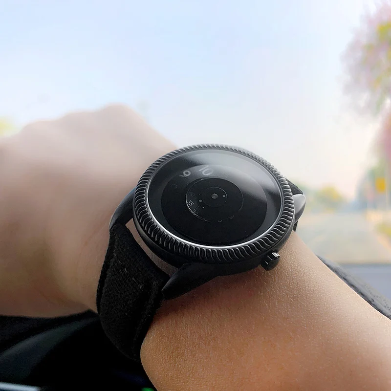 2023 Enmex creative style canvas strap wristwatch Focus time simple digital special design  brief  casual  quartz  watch