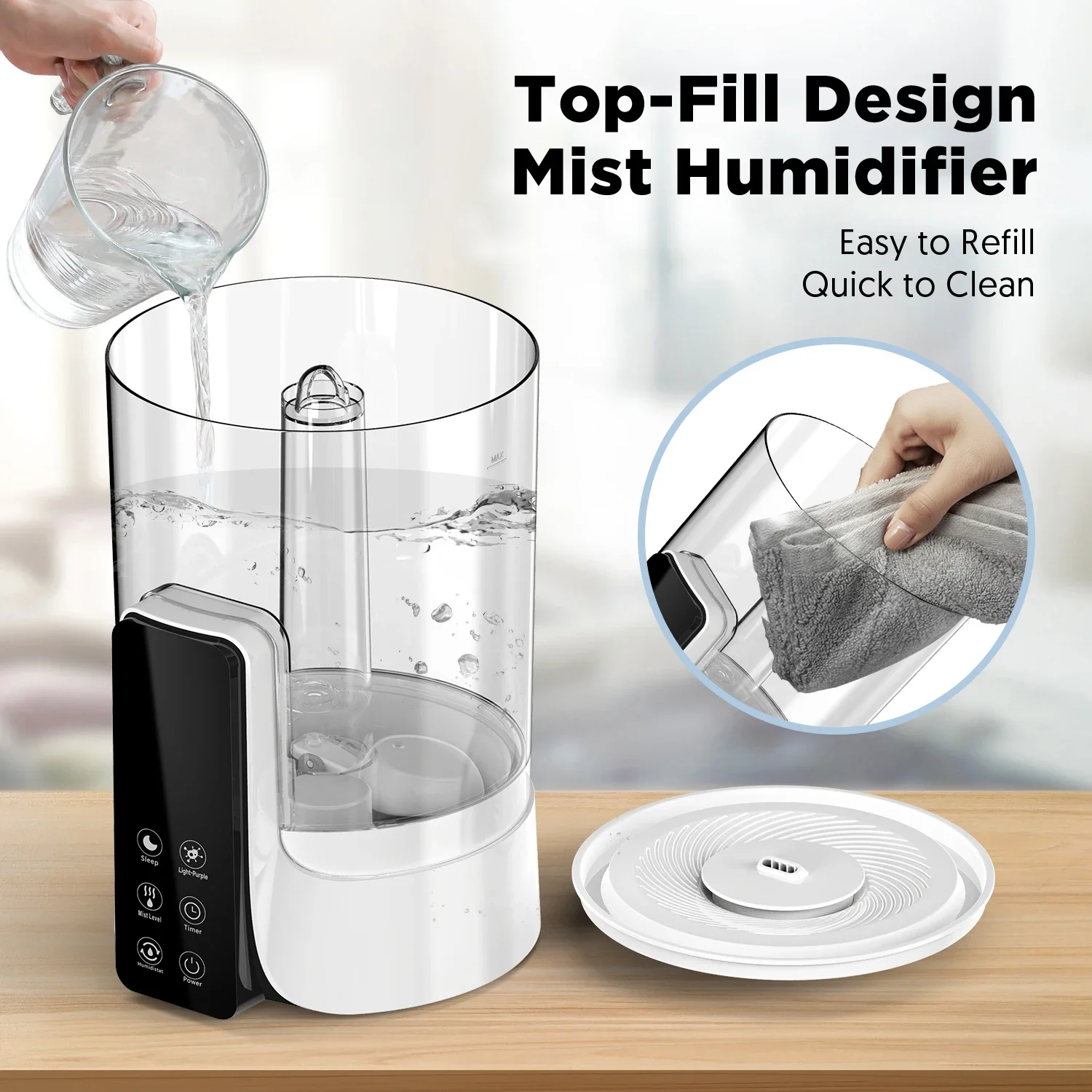 Quiet Humidifiers for Large Bedrooms with Timer