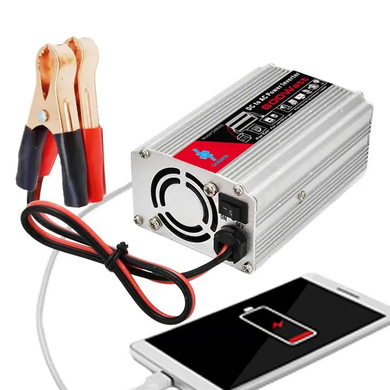 

Power Inverters For Vehicles 600w Car Power Inverter 12v Dc To 110v Ac Car Plug Adapter Outlet Converter With USB Ports And 2