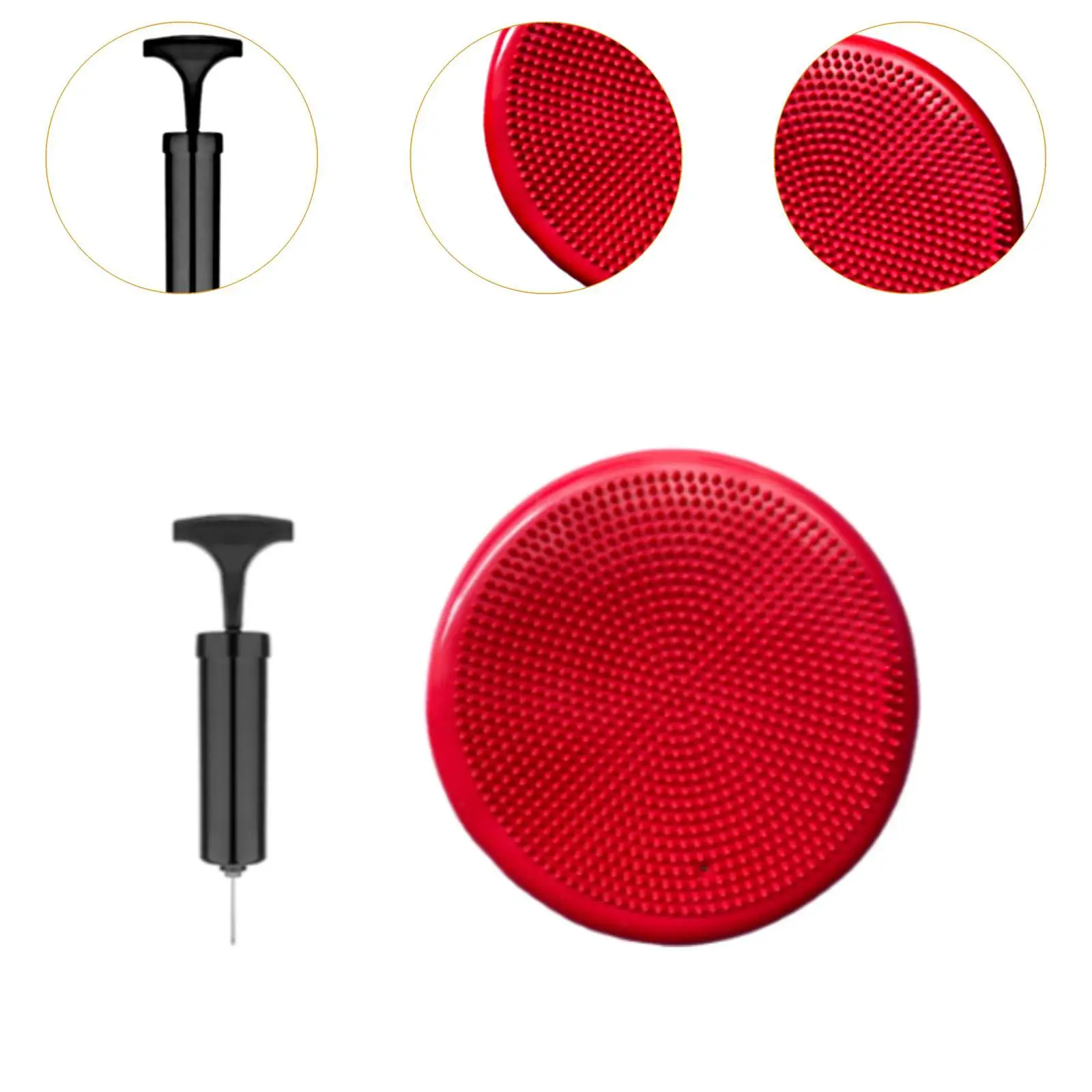 Wobble Cushion Stability Board Balance Pad for Exercise Inflatable Balance Disc Sensory Wiggle Pad for Kids Training