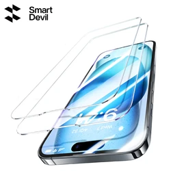 SmartDevil 2/4PCS Screen Protector for iPhone 15Pro Max 15Pro 9H HD Clear Tempered Glass Film for iPhone 15 14 13 12 Bubble Free