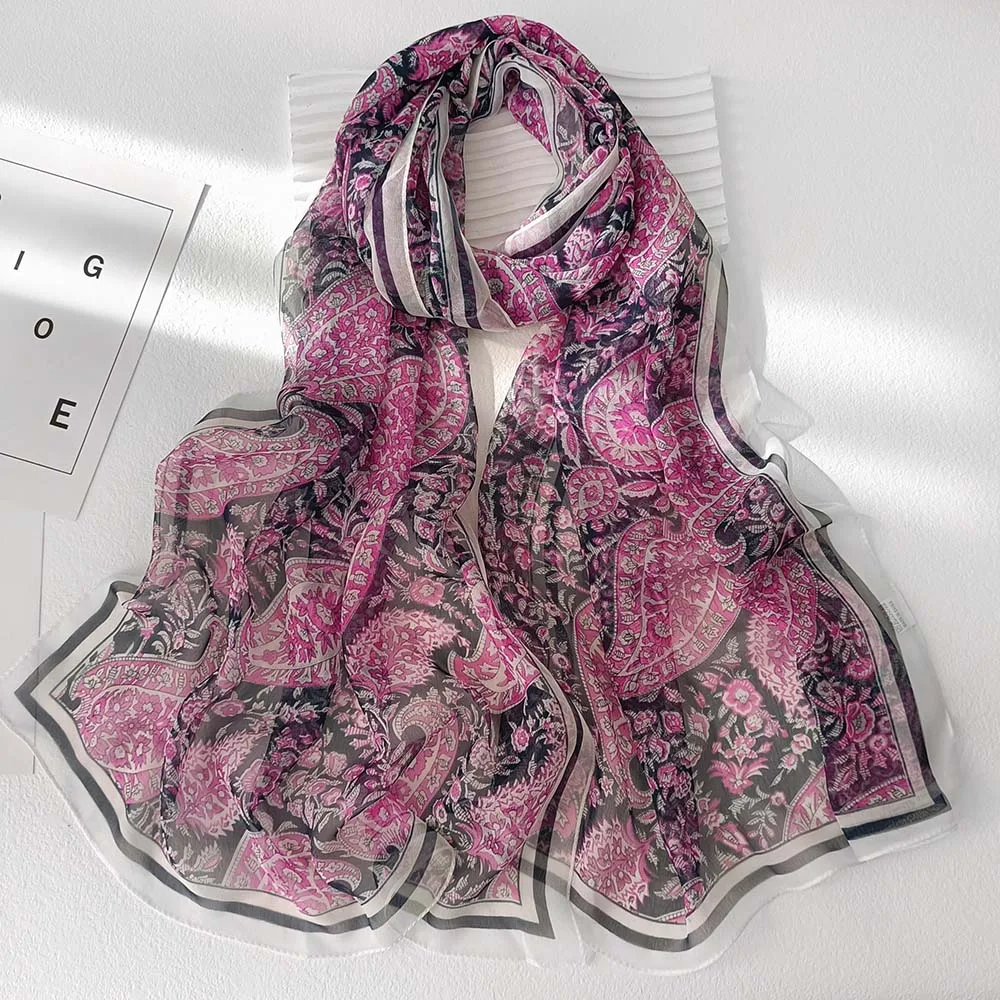 Elegant Women's Chiffon Georgette Bandana Scarf - Green Grass Summer Edition