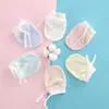 0-12 Months Baby Protective Gloves Anti Scratch Face Newborn Boy Girl Thin Breathable Hand Protector Soft Cotton Kids Gloves 1