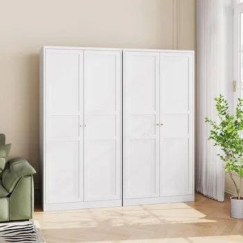 White Metal Storage Armoire 1