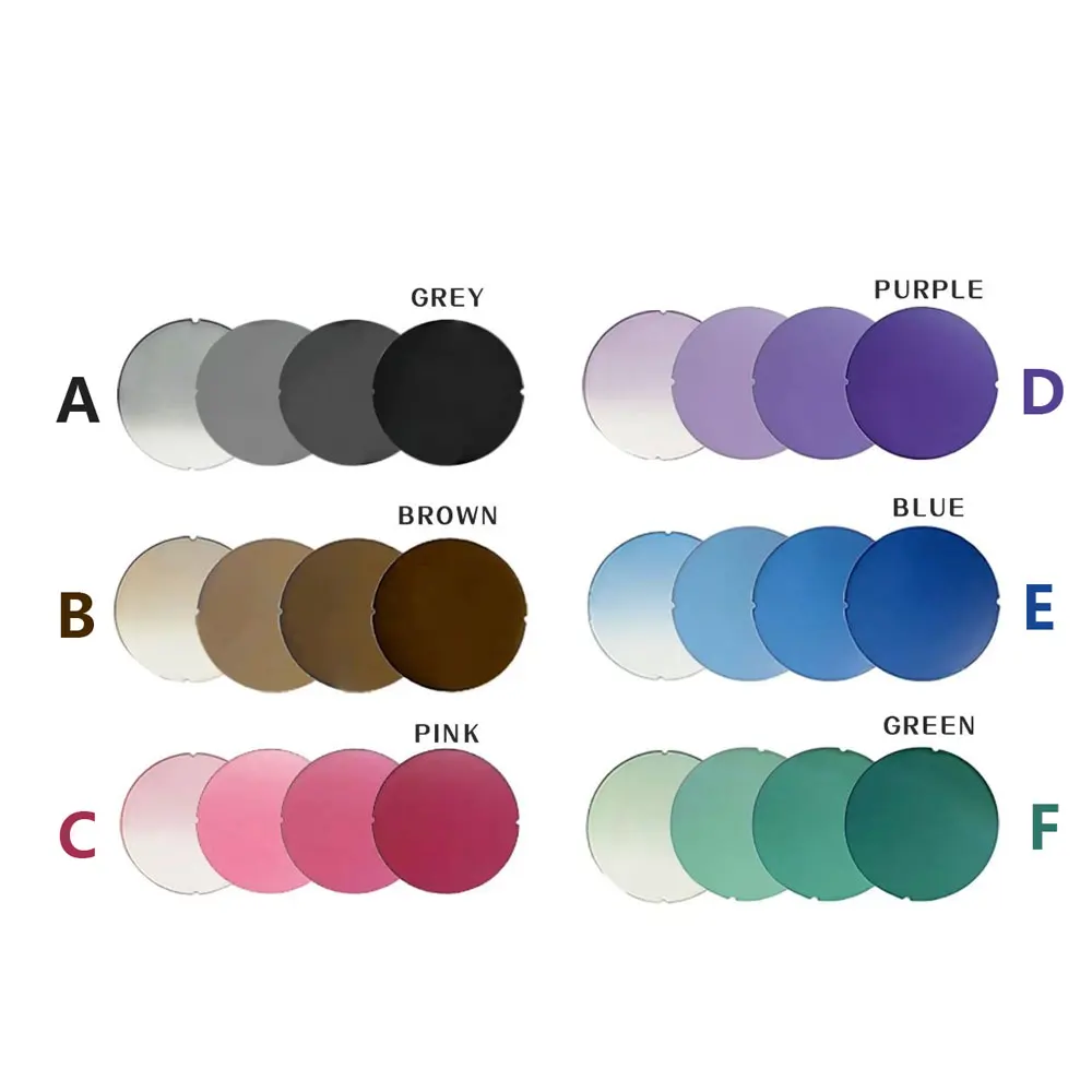 Lente Fotocromatica Personalizzata + Combinazione di Lenti Colorate, Lente Monofocale su Prescrizione