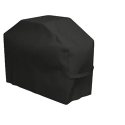 Deluxe Waterproof & Weather - Resistant Outdoor BBQ Grill Cover with Velcro Straps (Black)
