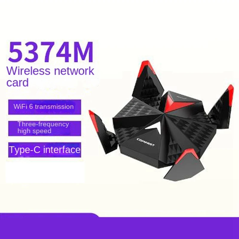 Router Wifi 5.8G 7G Tri-Band Gigabit 5374Mbps Wifi6 Router Wireless Ripetitore Wifi In Plastica Spina Americana